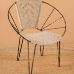 Vintage Balloon Chair with Woven Cotton Braiding - Image 4