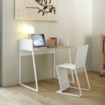 Minimalist Compact Study Desk with Metal Frame