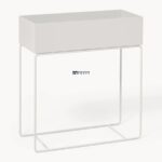 Metal Planter Side Table with Open Storage Tray - Image 3