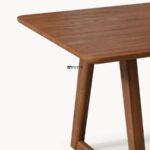 Rectangular Solid Wood Dining Table with Rounded Edges - Image 2