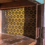 Duck Egg Blue Vintage Wooden Display Cabinet with Glass Doors - Image 8