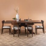 Capra Acacia Wood Dining Table with Vinegar Finish