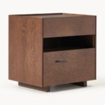 Modern Solid Wood Nightstand with Open Slot & Drawer - Image 5