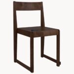 Classic Solid Wood Dining Chair with Flat Seat (Dark Walnut Finish) - Image 3