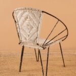 Vintage Balloon Chair with Woven Cotton Braiding - Image 3