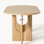 Oval Solid Wood Dining Table with Sculptural Cutout Legs - Image 4