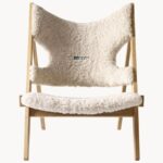 Designer Bouclé Sling Lounge Single Seater Chair - Image 3