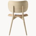 Modern Upholstered Wooden Dining Chair (Beige Leatherette Finish) - Image 2