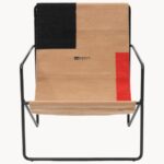 Modern Canvas Sling Metal Lounge Single Seater Chair - Image 2