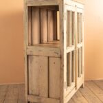 Cream Vintage Wooden Display & Storage Cabinet with Glass Panels - Image 5
