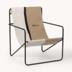 Canvas Sling Metal Single Seater Lounge Chair - Image 3