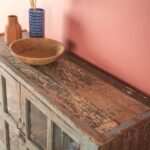 Slate Grey Vintage Wooden & Metal Sideboard with Glazed Doors - Image 7