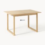 Modern Square Solid Wood Dining Table - Image 3