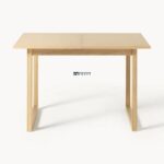 Modern Square Solid Wood Dining Table - Image 4