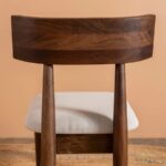 Cormac Acacia Wood Upholstered Dining Chair with Vinegar Finish - Image 3