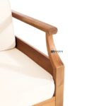 Outdoor Wooden 3-Seater Sofa with Cushions - Image 5