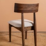 Cormac Acacia Wood Upholstered Dining Chair with Vinegar Finish - Image 5