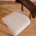 Cormac Acacia Wood Upholstered Dining Chair with Vinegar Finish - Image 2