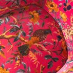 Cerise Bird of Paradise Velvet Armchair - Image 3