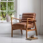 Wooden Leatherette Lounge Single Seater Chair