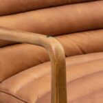 Wooden Leatherette Lounge Single Seater Chair - Image 5