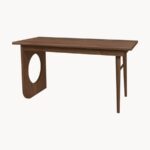 Modern Black Solid Wood Study Desk with Drawers - Image 3