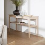 Console Table with Storage Shelf (Natural Light Finish)