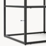 Modern Metal Bedside Table with Storage Shelf - Image 4