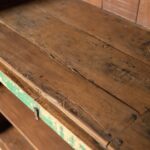 Vintage Green & Cream Wooden Storage and Display Cabinet - Image 2