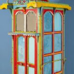 Colourful Hand-Carved Indian Wooden Mandir - Image 4