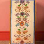 Cream & Yellow Hand-Painted Bedside Cabinet with Floral Design - Image 6