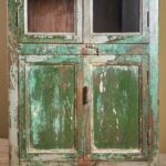 Vintage Green Wooden Storage & Display Cabinet - Image 4
