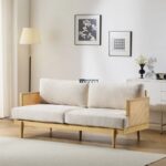 Cane Arm Fabric 2-Seater Sofa - Image 2