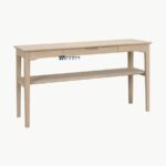 Console Table with Storage Shelf (Natural Light Finish) - Image 3