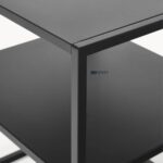 Modern Metal Bedside Table with Storage Shelf - Image 5