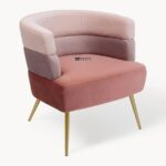 Velvet Barrel Single Seater Accent Chair - Image 3