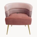 Velvet Barrel Single Seater Accent Chair - Image 4