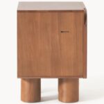 Architectural Walnut Cube Nightstand - Image 4