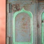 Vintage Grey & Green Metal Storage Cupboard - Image 3