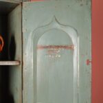 Vintage Grey & Green Metal Storage Cupboard - Image 6