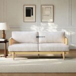 Cane Arm Fabric 2-Seater Sofa - Image 5