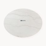 Round Marble Top Dining Table with Pedestal Base - Image 2
