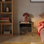 Geo-Carved Modern Nightstand