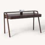 Elegant Solid Wood Writing Desk with Drawer - Image 5