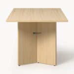 Rectangular Solid Wood Dining Table with Panel Legs - Image 4