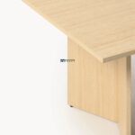 Rectangular Solid Wood Dining Table with Panel Legs - Image 2