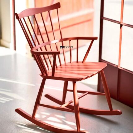 Marudhar Craft Terracotta Spindle Back Rocking Chair