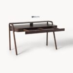 Elegant Solid Wood Writing Desk with Drawer - Image 6