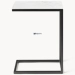 Modern Marble Top C-Shaped Side Table - Image 4