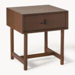 Mid-Century Modern Walnut Finish Bedside Table - Image 3